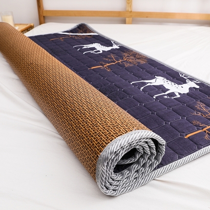 91家纺网 家纺一手货源 找家纺 （总）小牛席业2025新款宜家风日式两用凉席【圆角款】凉席藤席冰藤席竹席空调席草席冰丝席豆豆席乳胶席三件套