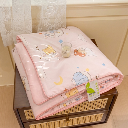 十九色 2025新款50莱赛尔印花儿童夏被 瞌睡兔