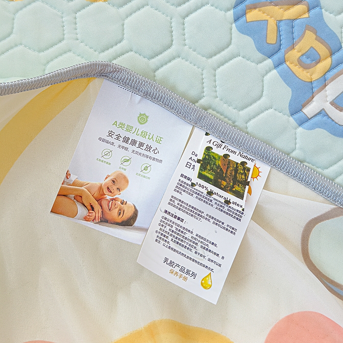 91家纺网 家纺一手货源 找家纺 小萌虎 2025新款凉感丝胶质凉席床笠款 可爱鸭