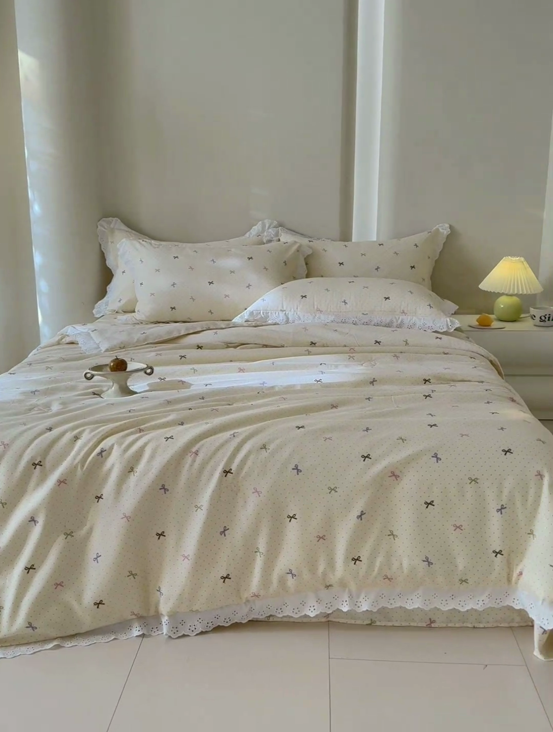 91家纺网 家纺一手货源 找家纺 绒世界 绒世界 2025新款双层纱韩版印花夏被四件套 礼物