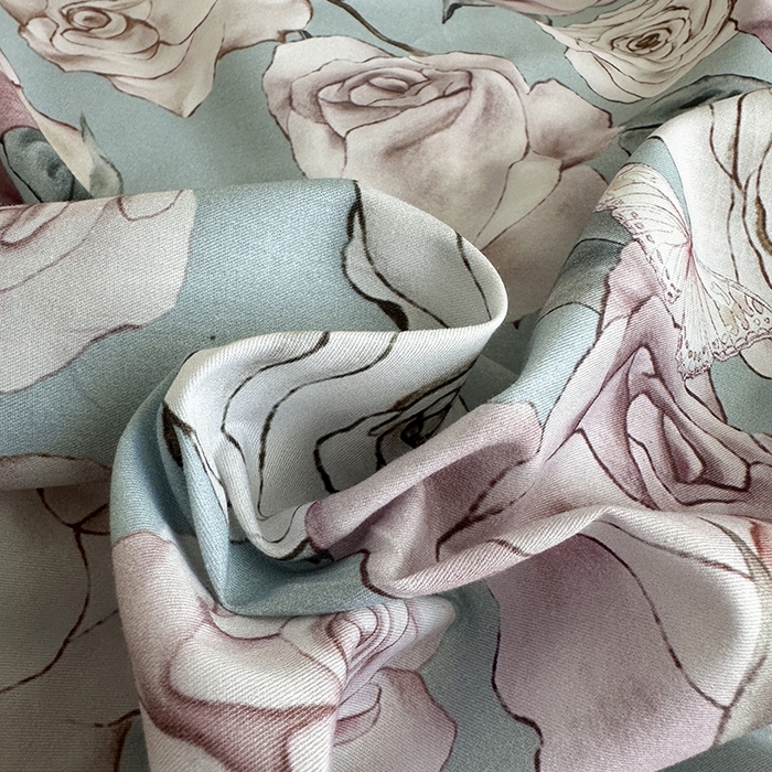 91家纺网 家纺一手货源 找家纺 眷恋家纺 2025年春夏全棉铂金棉13376数码印花四件套 春景熙熙-兰