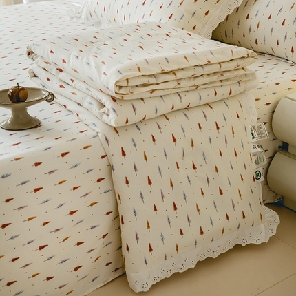 绒世界 绒世界 2025新款双层纱韩版印花夏被四件套 梦幻森林