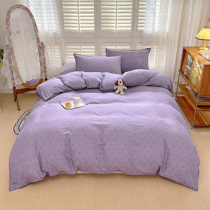 田野家纺2025新款A类全棉双层纱四件套 伊甜