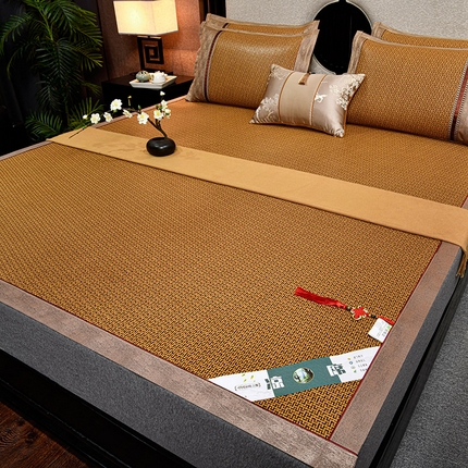 91家纺网 家纺一手货源 找家纺 （总）小牛席业2025新款雪山古藤-双面席系列凉席藤席冰藤双面席冰丝席竹席凉席空调席草席三件套