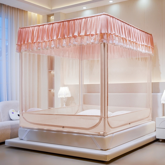 91家纺网 家纺一手货源 找家纺 夏彩 2025新款浪漫唯美T+U防摔蚊帐-88609 88609翡翠玉