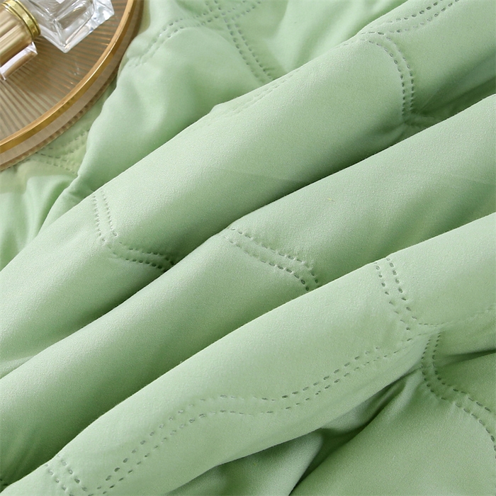 91家纺网 家纺一手货源 找家纺 爱派 2025新款纯色水洗棉夏被夏凉被空调被被子被芯 果绿色