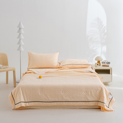 绒世界 绒世界 2025新款凉豆豆包边夏被四件套 凉豆豆-香槟色