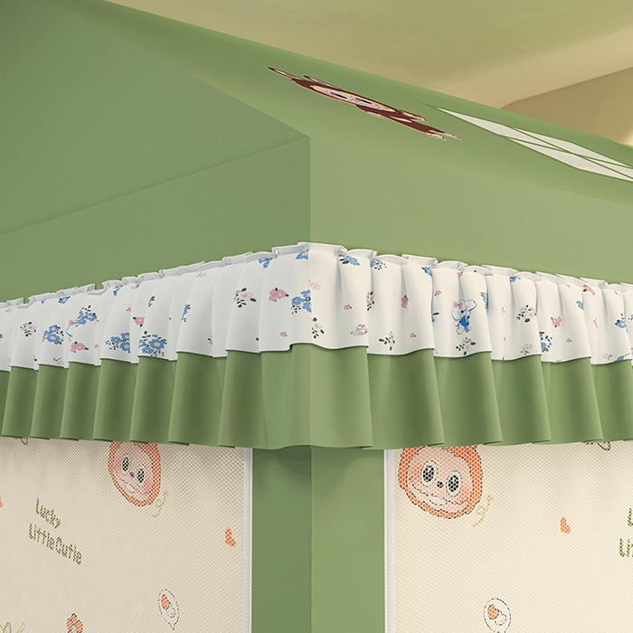 91家纺网 家纺一手货源 找家纺 迪凡保罗蚊帐 2025新款2505城堡款房型遮光防摔坐床蚊帐 潮玩俱乐部