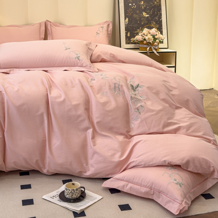 91家纺网 家纺一手货源 找家纺 （总）U品汇 2025新款纯棉全棉长绒棉刺绣绣花高端礼盒四件套-夏瑾系列