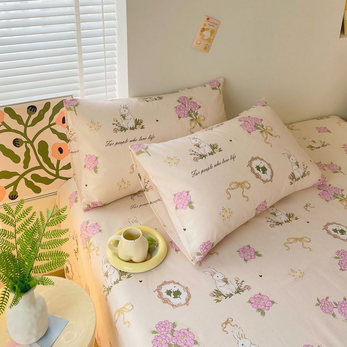 91家纺网 家纺一手货源 找家纺 ME/ERA HOME寐时代 2025新款三枚缎老粗布床单款三件套 流星花园