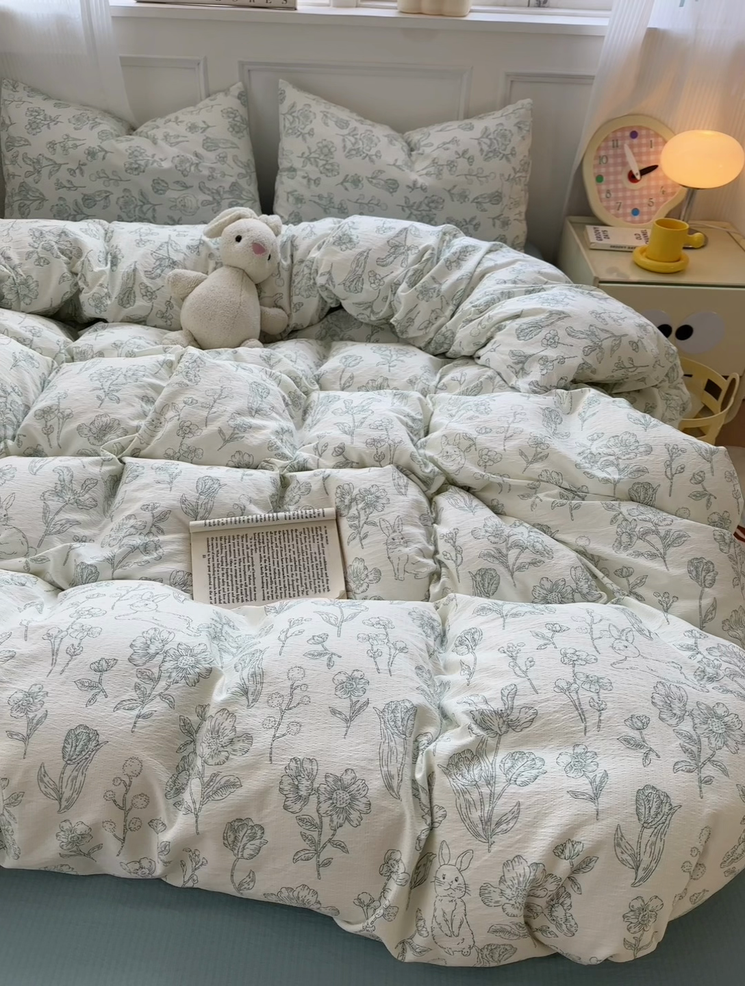 91家纺网 家纺一手货源 找家纺 玉海棠家纺 2025新款亲肤舒适小清新四件套 海像森林