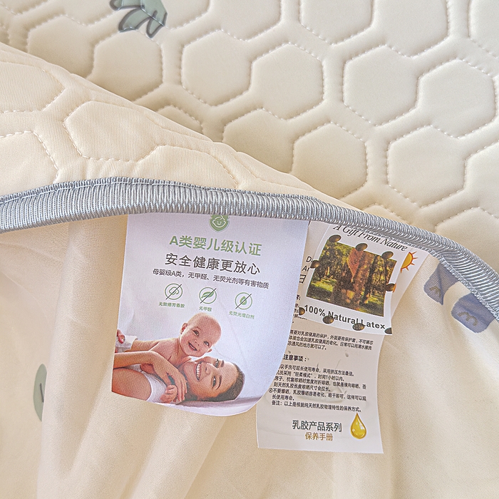 91家纺网 家纺一手货源 找家纺 小萌虎 2025新款凉感丝胶质凉席床笠款 富贵象