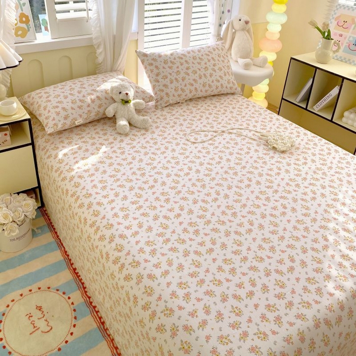 91家纺网 家纺一手货源 找家纺 ME/ERA HOME寐时代 2025新款三枚缎老粗布床单款三件套 漫花香