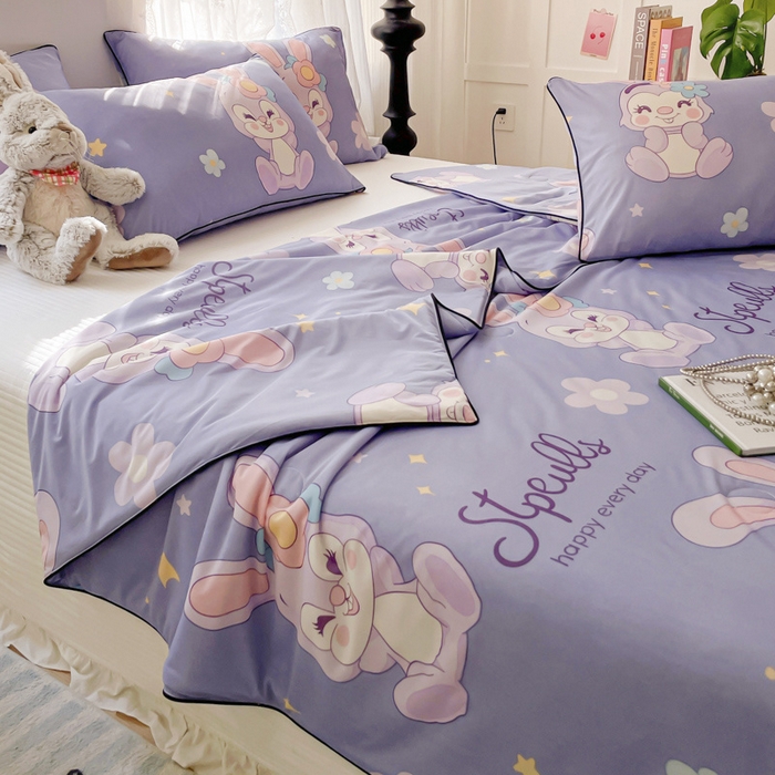 91家纺网 家纺一手货源 找家纺 优悦生活馆 2025新款凉感丝夏被夏凉被空调被 米菲兔