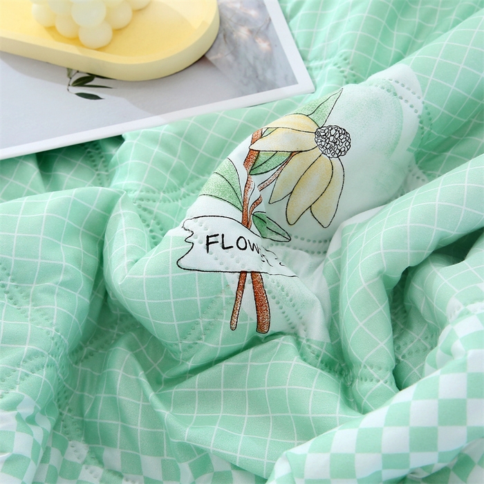 91家纺网 家纺一手货源 找家纺 爱派  2025新款直播爆款印花水洗棉夏被夏凉被空调被被子被芯 清凉夏日