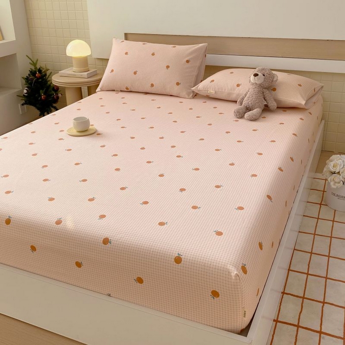 91家纺网 家纺一手货源 找家纺 ME/ERA HOME寐时代 2025新款全棉老粗布床笠款三件套 全棉卡通-果乐