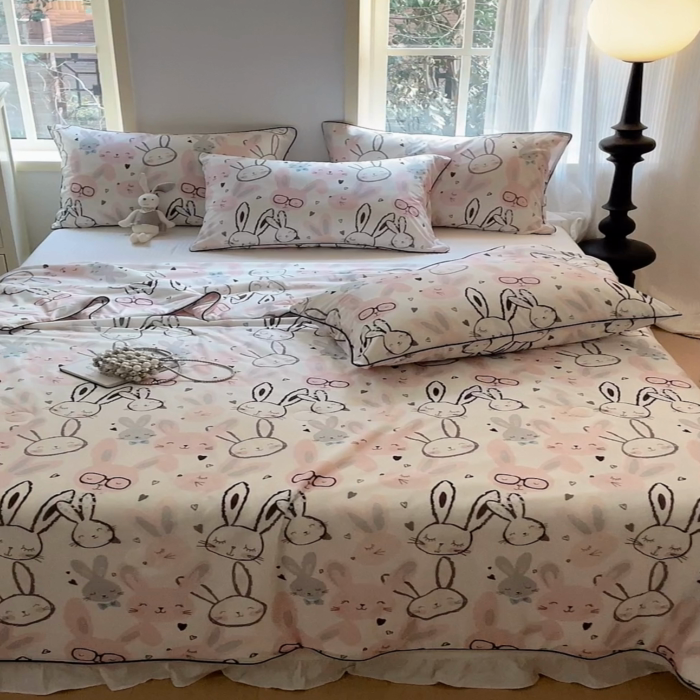 91家纺网 家纺一手货源 找家纺 优悦生活馆 2025新款凉感丝夏被夏凉被空调被 哈味兔