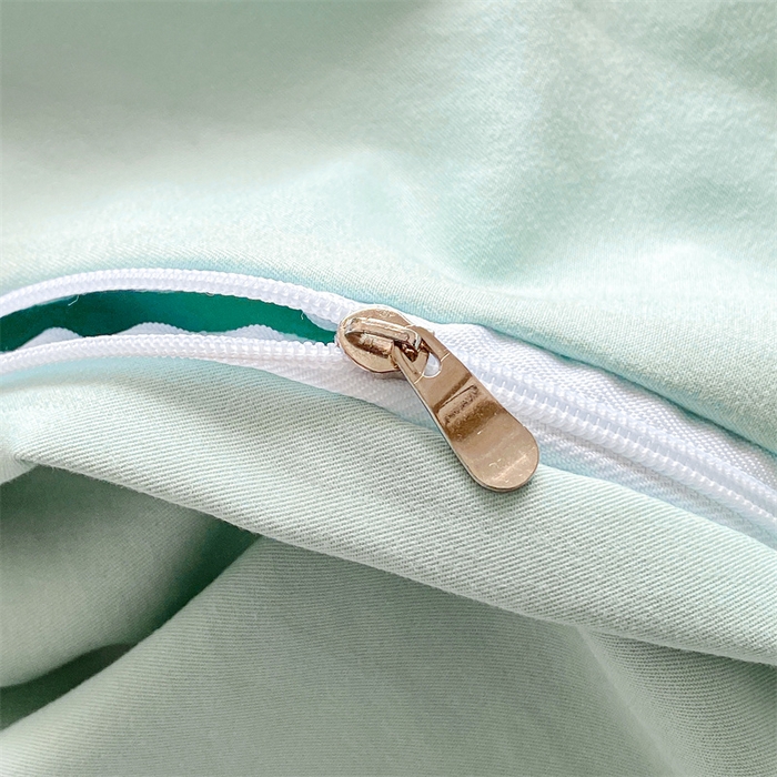 91家纺网 家纺一手货源 找家纺 庭笙 2025新款小香风满版刺绣蝴蝶小清新四件套—黑巧可可 水绿