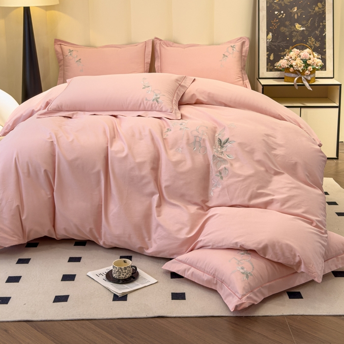 91家纺网 家纺一手货源 找家纺 （总）U品汇 2025新款纯棉全棉长绒棉刺绣绣花高端礼盒四件套-夏瑾系列