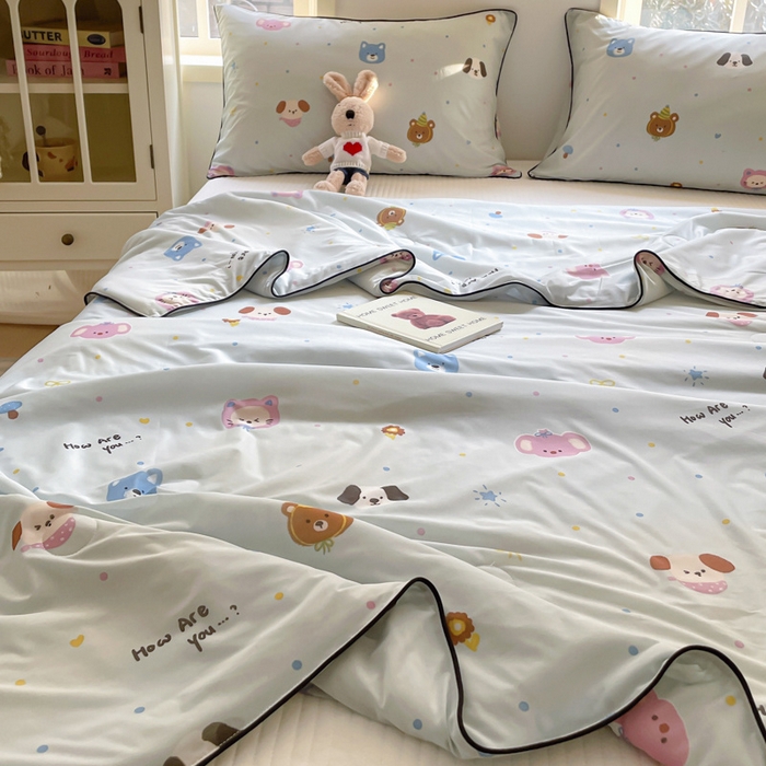 91家纺网 家纺一手货源 找家纺 优悦生活馆 2025新款凉感丝夏被夏凉被空调被 多巴胺