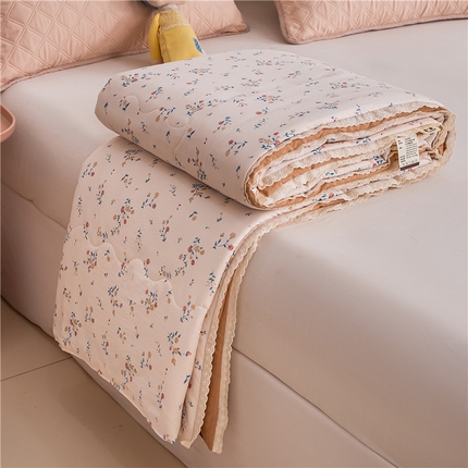 艺菲阁家纺 2025新款花边款小碎花A类云感双层纱夏被 春风十里