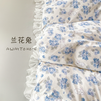 91家纺网 家纺一手货源 找家纺 （总）眠势力 2025新款韩版花边被套双面用四季款ins公主风