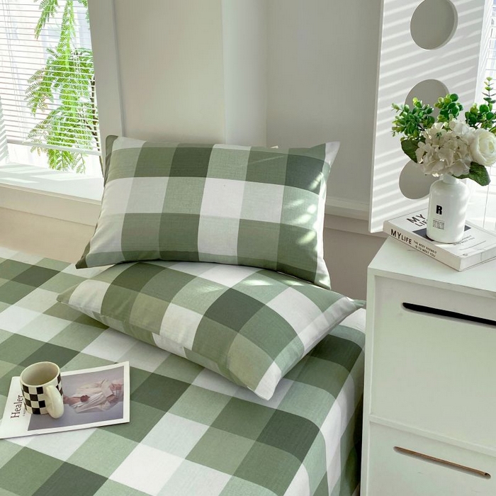 91家纺网 家纺一手货源 找家纺 ME/ERA HOME寐时代 2025新款三枚缎老粗布床单款三件套 绿野仙踪