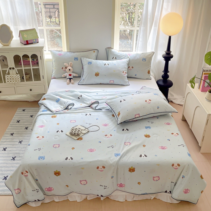 91家纺网 家纺一手货源 找家纺 优悦生活馆 2025新款凉感丝夏被夏凉被空调被 多巴胺