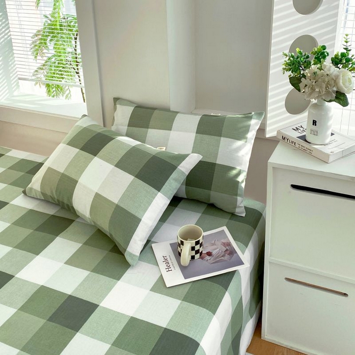 91家纺网 家纺一手货源 找家纺 ME/ERA HOME寐时代 2025新款三枚缎老粗布床单款三件套 绿野仙踪