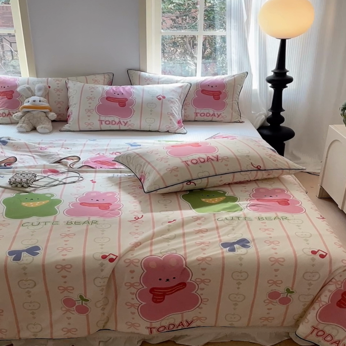 91家纺网 家纺一手货源 找家纺 优悦生活馆 2025新款凉感丝夏被夏凉被空调被 果味熊