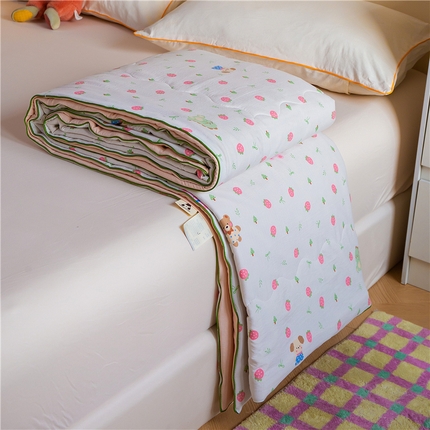 艺菲阁家纺 2025新款卡通麻绳云感双层纱夏凉被 邮一颗草莓