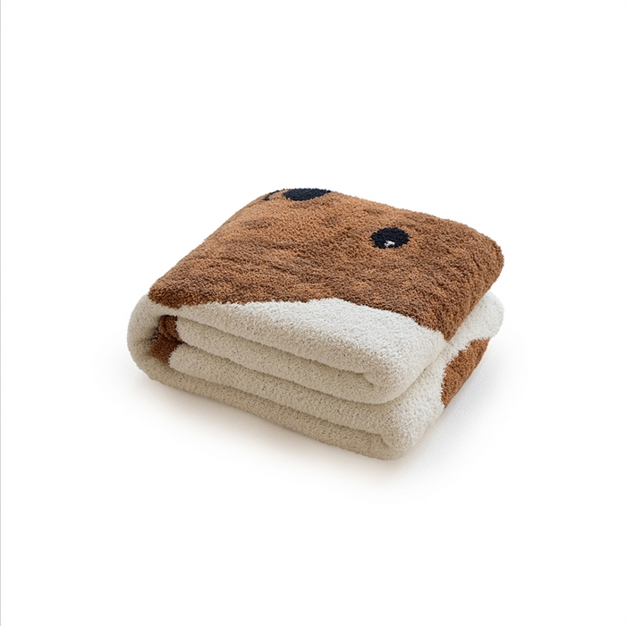 91家纺网 家纺一手货源 找家纺 暖绵绵家纺 2025新款半边绒系列盖毯披肩毯毯子-狗狗4小只【零售价不得低于161元】 狗狗4小只-德尼