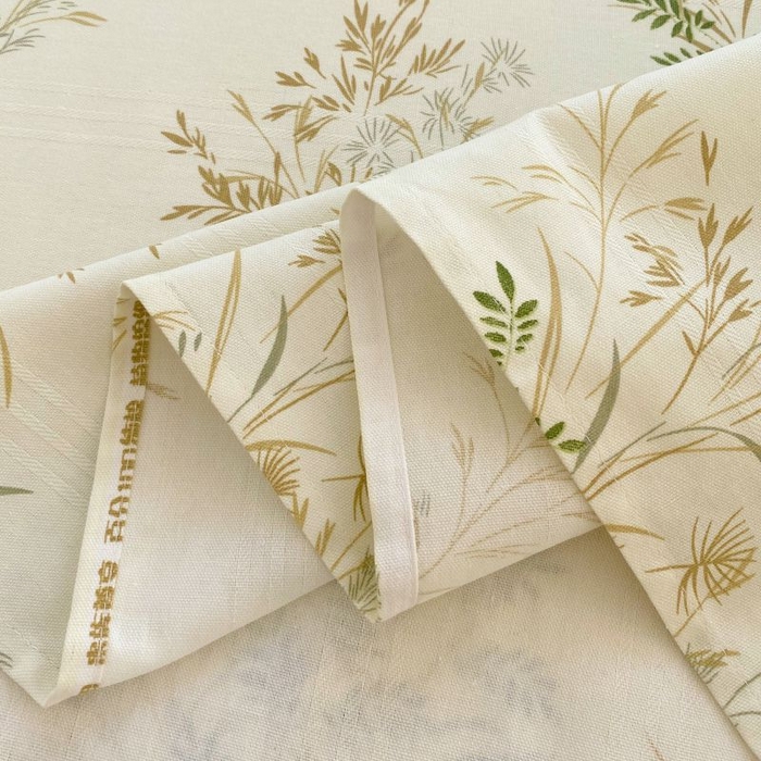 91家纺网 家纺一手货源 找家纺 ME/ERA HOME寐时代 2025新款三枚缎老粗布床单款三件套 绿意盎然