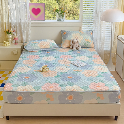 91家纺网 家纺一手货源 找家纺 （总）小萌虎 2025新款凉感丝胶质凉席床笠款