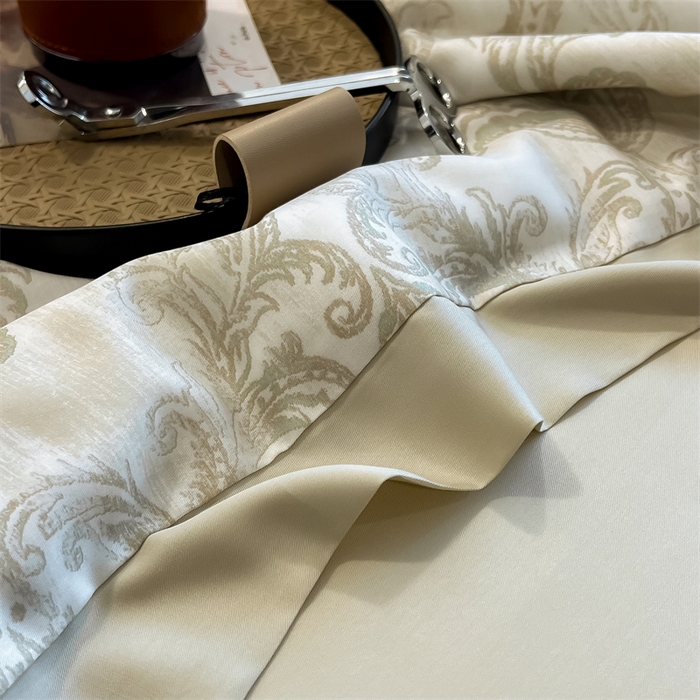 91家纺网 家纺一手货源 找家纺 朵希曼2025新款50天丝宽边夏被和夏被四件套系列 蒙娜