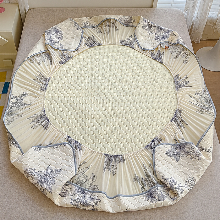 91家纺网 家纺一手货源 找家纺 小萌虎 2025新款凉感丝胶质凉席床笠款 水墨