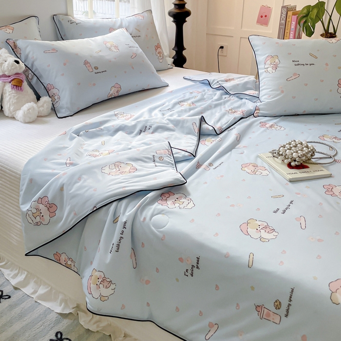 91家纺网 家纺一手货源 找家纺 优悦生活馆 2025新款凉感丝夏被夏凉被空调被 米雅