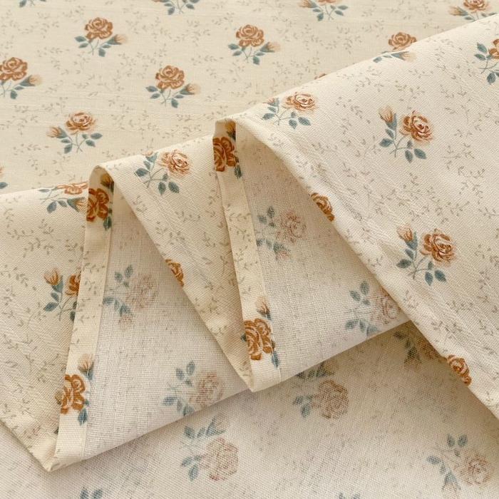 91家纺网 家纺一手货源 找家纺 ME/ERA HOME寐时代 2025新款三枚缎老粗布床单款三件套 玫瑰花园