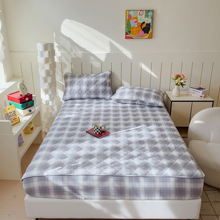 91家纺网 家纺一手货源 找家纺 （总）U品汇 A类全棉夹棉防水床笠床罩单件隔尿透气床垫加厚防尘可水洗保护套