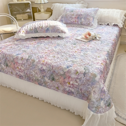兄弟坊 2025 莱赛尔兰精天丝韩版印花床盖床裙床褥 床盖-梦境