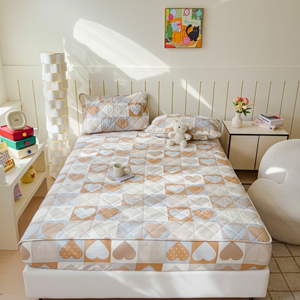 91家纺网 家纺一手货源 找家纺 （总）U品汇 A类全棉夹棉防水床笠床罩单件隔尿透气床垫加厚防尘可水洗保护套