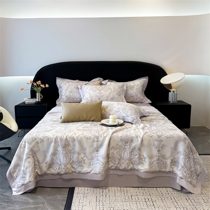 91家纺网 家纺一手货源 找家纺 （总）朵希曼2025新款60支天丝镂空印花夏被和夏被四件套系列