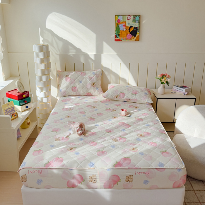 91家纺网 家纺一手货源 找家纺 （总）U品汇 A类全棉夹棉防水床笠床罩单件隔尿透气床垫加厚防尘可水洗保护套