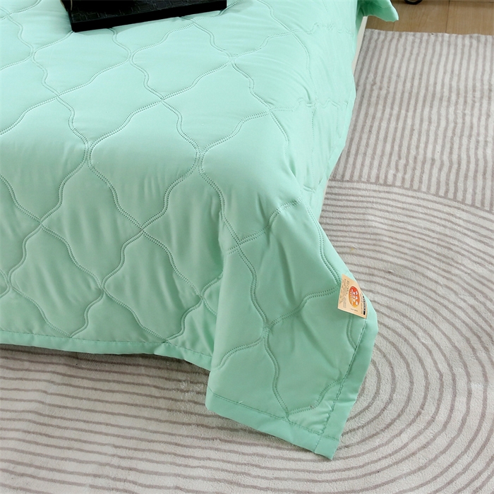 91家纺网 家纺一手货源 找家纺 爱派 2025新款纯色水洗棉夏被夏凉被空调被被子被芯 薄荷绿