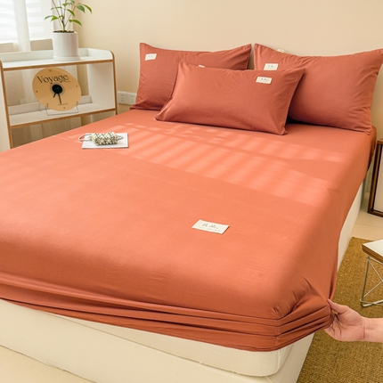 91家纺网 家纺一手货源 找家纺 （总）眠博士 2025新款简约纯色纯棉40支单床笠系列