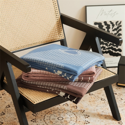 （总）暖绵绵家纺 2025新款兔绒纱系列盖毯披肩毯毯子-巴纳斯【最低零售价：143元】