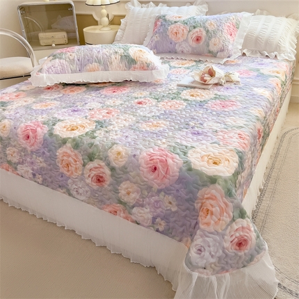 兄弟坊 2025 莱赛尔兰精天丝韩版印花床盖床裙床褥 床盖-漪梦