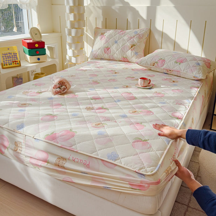 91家纺网 家纺一手货源 找家纺 （总）U品汇 A类全棉夹棉防水床笠床罩单件隔尿透气床垫加厚防尘可水洗保护套