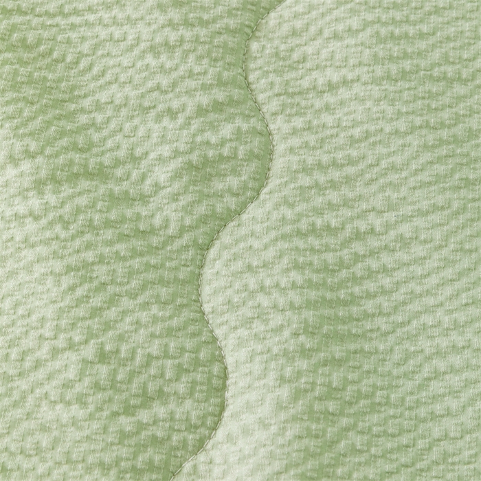 91家纺网 家纺一手货源 找家纺 天瑜家纺 2025新款亲肤舒适泡泡棉夏被 绿+米黄