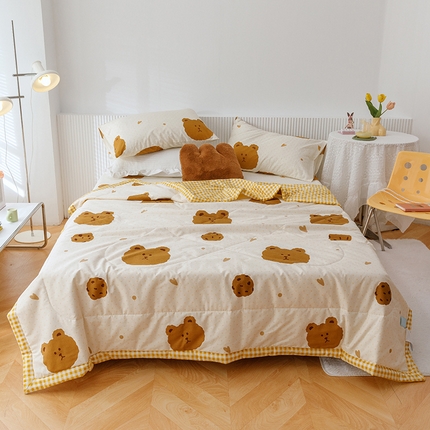 91家纺网 家纺一手货源 找家纺 （总）莱宁被业 2025新款喷气13070全棉印花夏被四件套